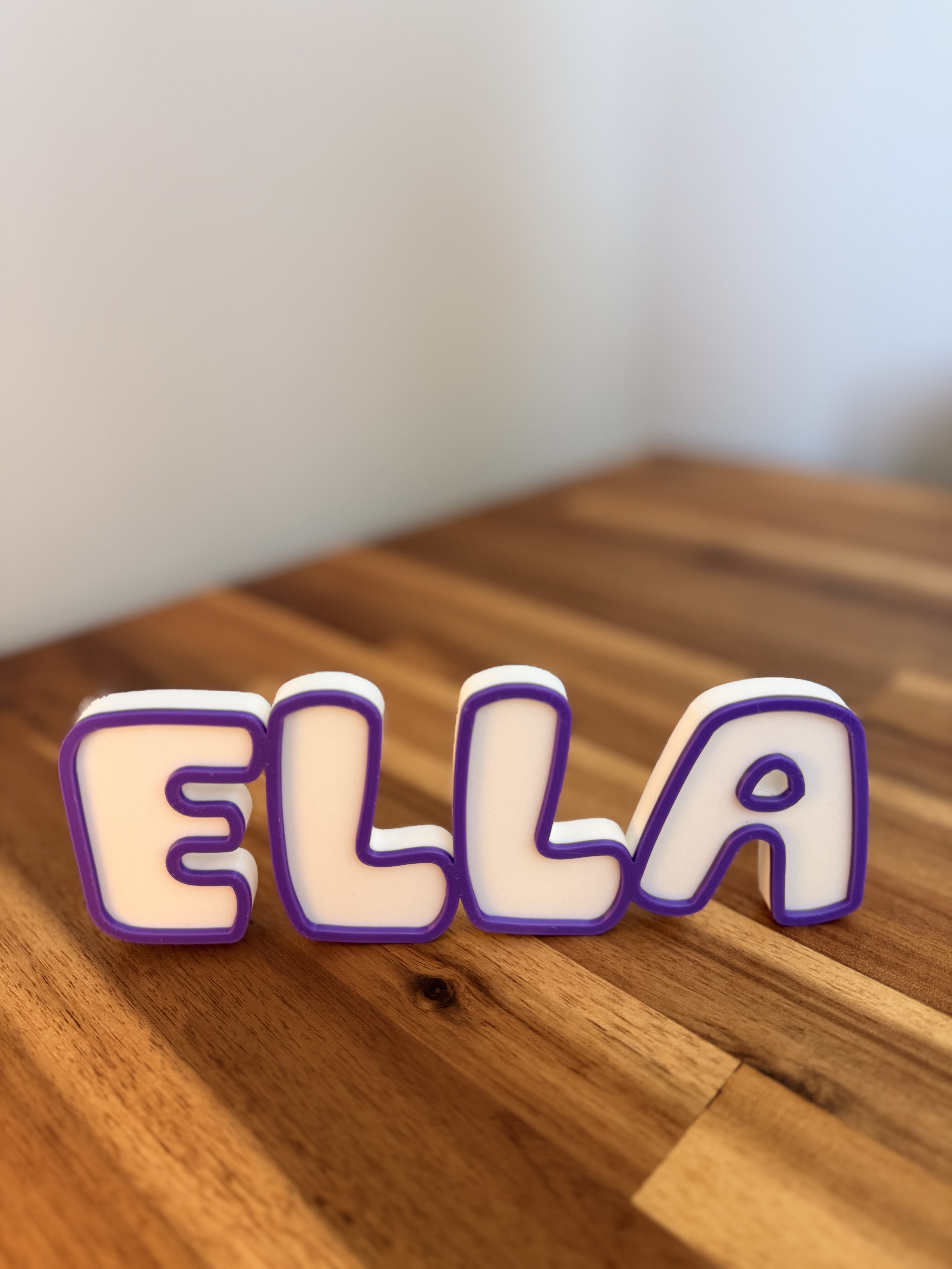 Plaque nominative imprimée en 3D